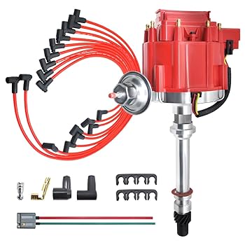 Amazon.com: MAS Red Cap Distributor & Spark Plug Wires